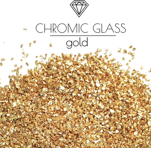 Стеклянная крошка Chromic Glass, Gold, 100гр